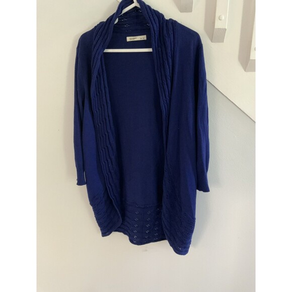 Old Navy  Women's Cardigan Sweater spring Lightweight Navy Blue Size Medium - Picture 1 of 4